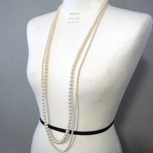 Double Long Pearl Necklace