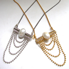 Pearl Chains Brooch&amp;Necklace