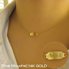 [Fine Mouche] Fragile Name Tag Necklace