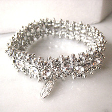 Silver Crystal+Ball Bracelet