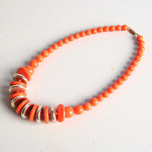 [HeCollection] Vivid Orange Ball Necklace