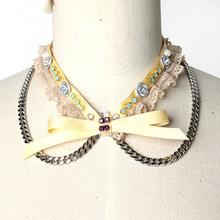 Yellow Ribbon Collar Necklace